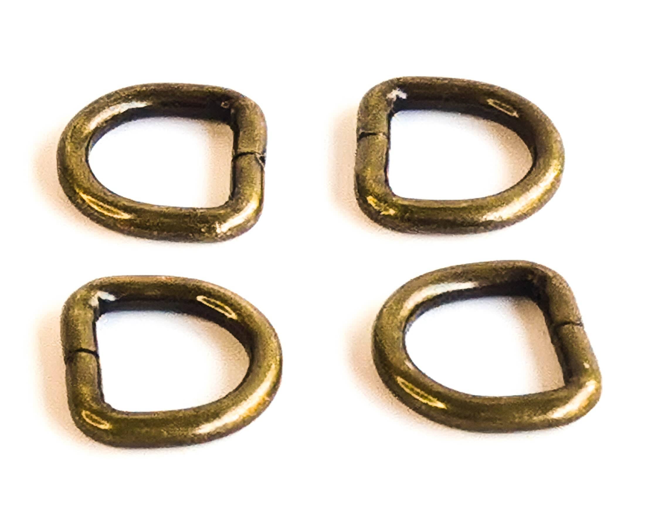 Kiwi Bagineers Ring 1/2" (13mm) / Antique Brass D rings for bags.. Pack of 4. Kiwi Bagineers