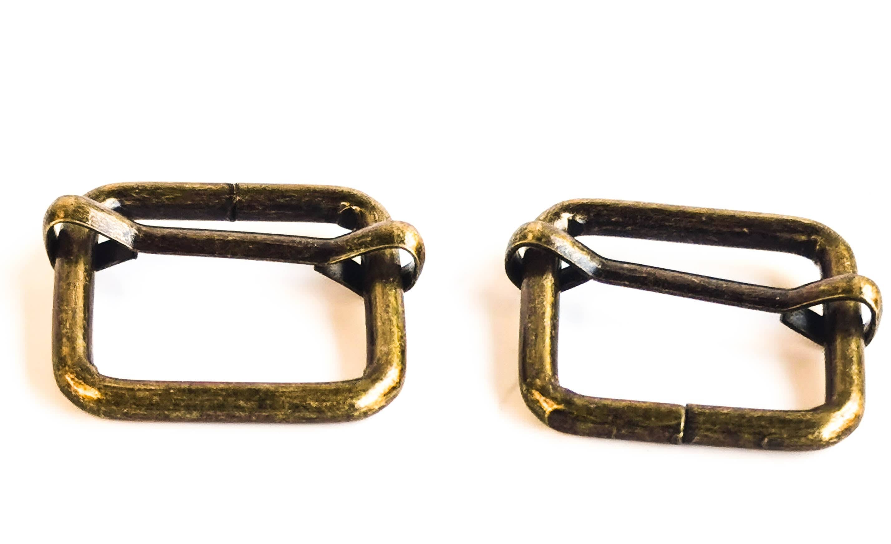 Kiwi Bagineers Sliders 3/4" (18mm) / Antique Brass Adjustable Strap Sliders for bags by Kiwi Bagineers
