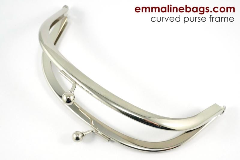 Curved Purse Frame 6" Nickel by Emmaline Bags - Kiwi Bagineers