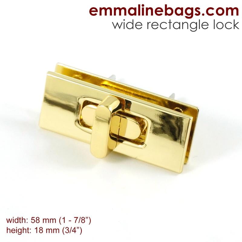 Wide Rectangular Bag Lock By Emmaline Bags - Kiwi Bagineers