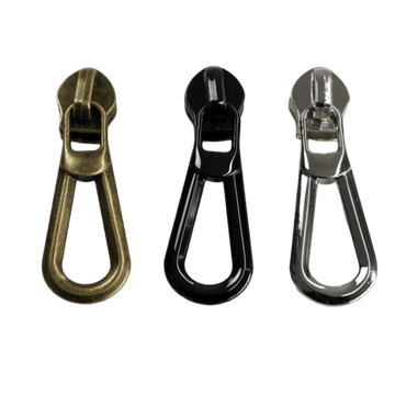 Kiwi Bagineers zipper pull Ant Bronze Droplet Zipper pull for #5 Metallic Nylon Coil Zipper tape