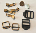 Kiwi Bagineers hardware Kit Antique Brass October 2025 Bag of the Month Club Hardware Kit