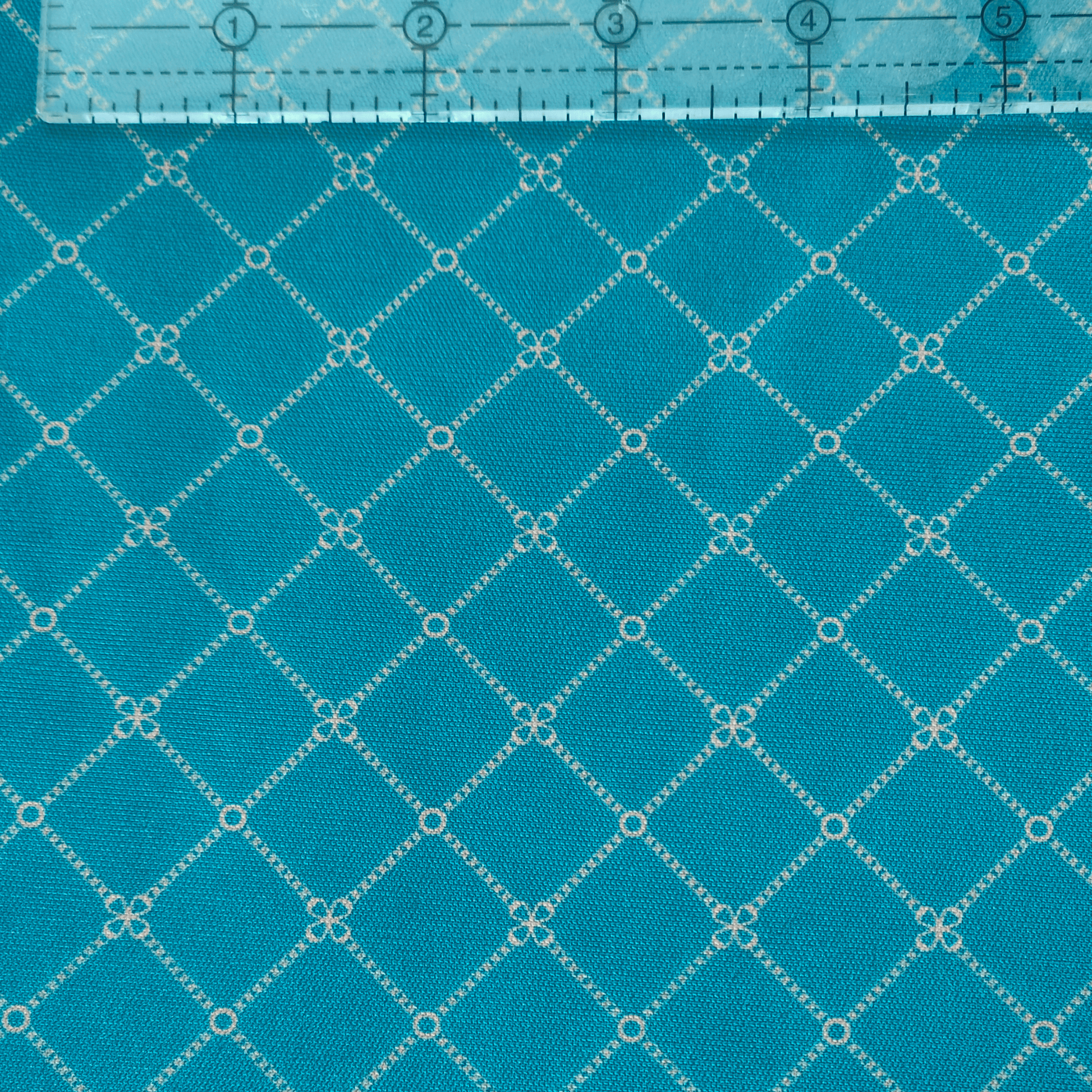 Kiwi Bagineers Fabric Chainlink teal Soft Water Resistant Canvas Fabric for Bag Making | 260gsm Polyester | Sold by Half Metre