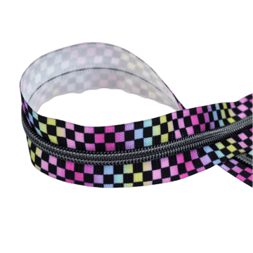 Kiwi Bagineers Zippers Color Chq Chequered print #5 zippers