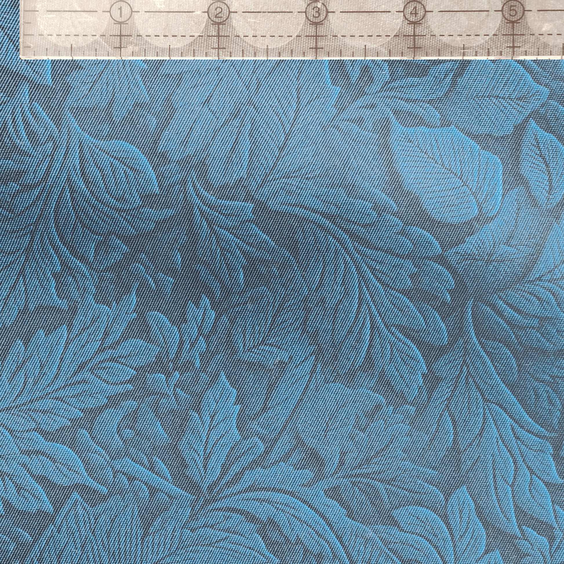 Kiwi Bagineers Fabric Embossed BLue Soft Water Resistant Canvas Fabric for Bag Making | 260gsm Polyester | Sold by Half Metre