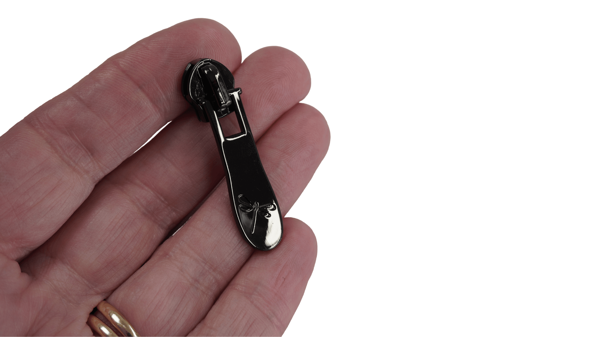 Kiwi Bagineers zipper pull Gun/black Dragon fly Zipper pulls for #5 bag mkaking