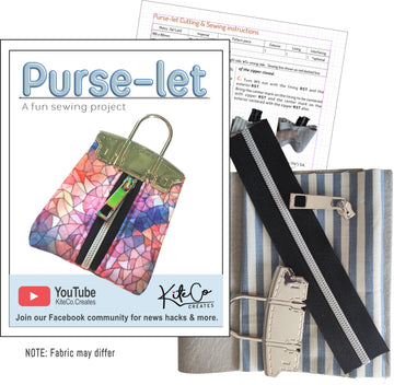 Kiwi Bagineers Bag making kit Mini Pouch Sewing Kit with Hardware- Purse-let