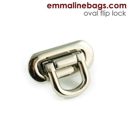 Kiwi Bagineers flip-lock Nickel De-stash Oval Flip Lock - Emmaline Bags