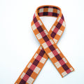 Kiwi Bagineers Webbing Orange / Cream / Taupe Plaid Jacquard Webbing 25mm | 1
