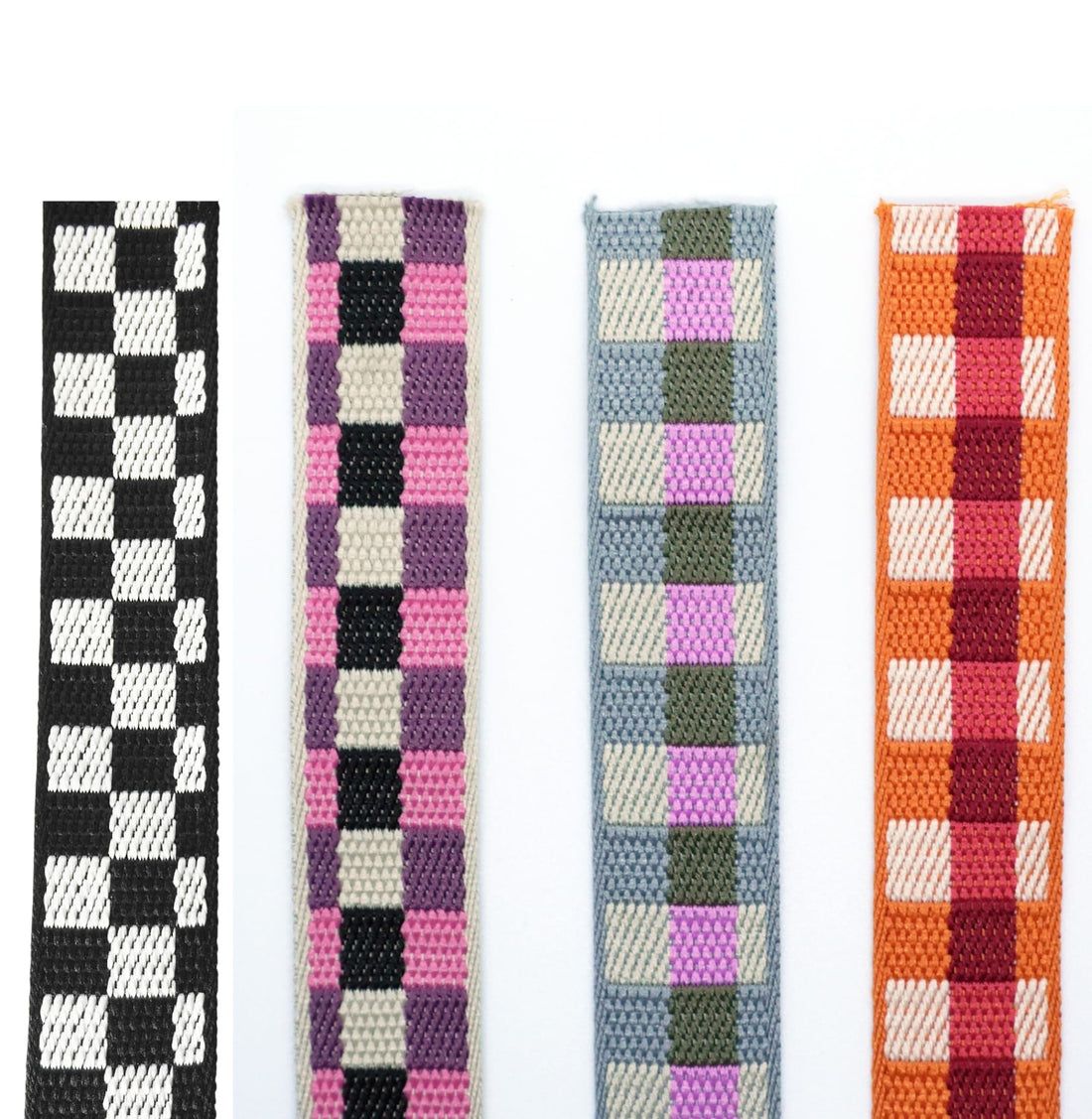 Kiwi Bagineers Webbing Plaid Jacquard Webbing 25 or 38mm (1"or 11/2") Polyester Bag Strap Webbing | Sold per 0.5m