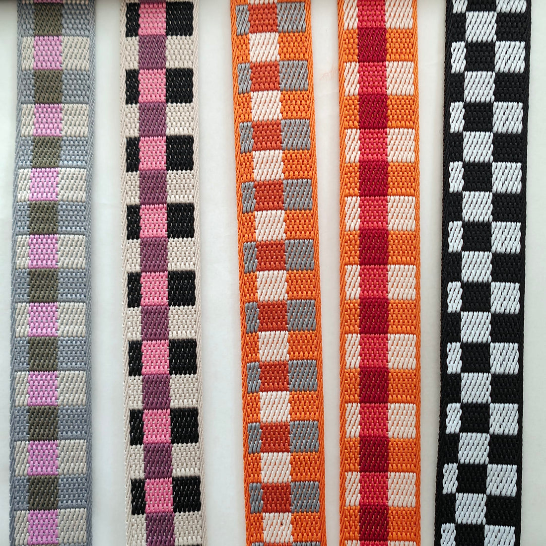 Kiwi Bagineers Webbing Plaid Jacquard Webbing 25 or 38mm (1"or 11/2") Polyester Bag Strap Webbing | Sold per 1m