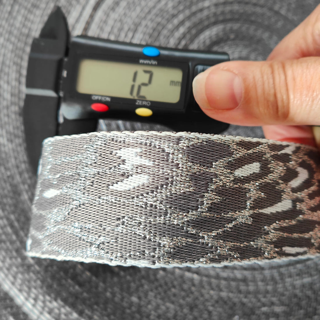 Kiwi Bagineers Webbing Plaid Jacquard Webbing 38mm (1"or 11/2") with metallic features Bag Strap Webbing | Sold per 0.5m