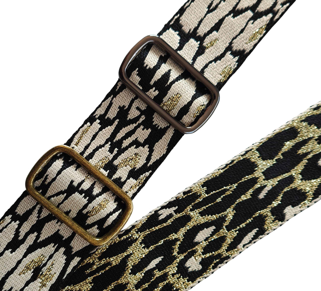 Kiwi Bagineers Webbing Plaid Jacquard Webbing 38mm (1"or 11/2") with metallic features Bag Strap Webbing | Sold per 0.5m