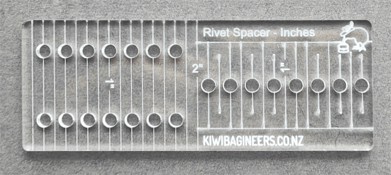 Kiwi Bagineers Tools and notions Rivet Spacer tool- 3mm Clear Acrylic