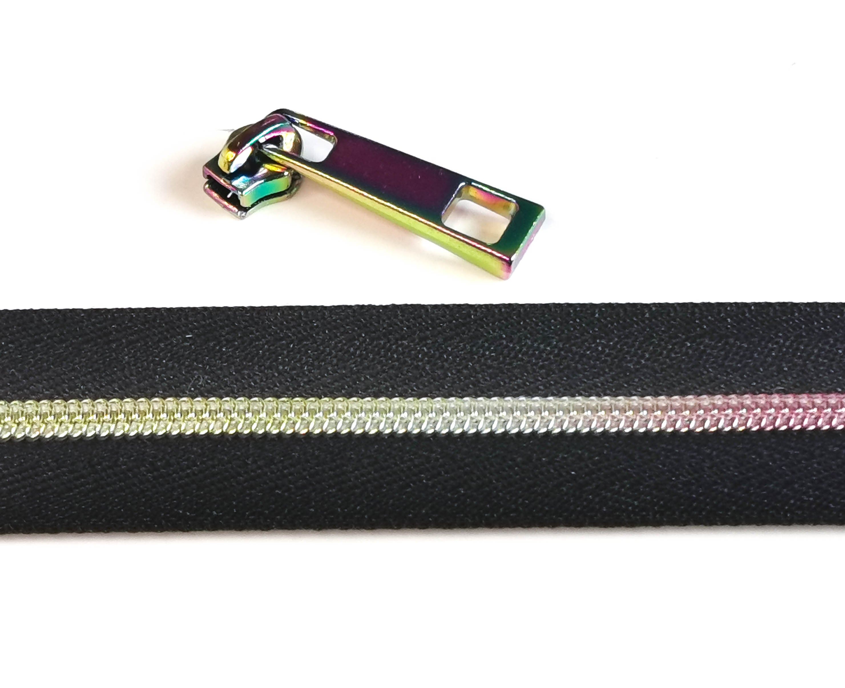 Kiwi Bagineers Zippers Zipper Tape. 30" 76cm of #3 Zipper tape with 3 Zipper Sliders/Pullers By Kiwi Bagineers