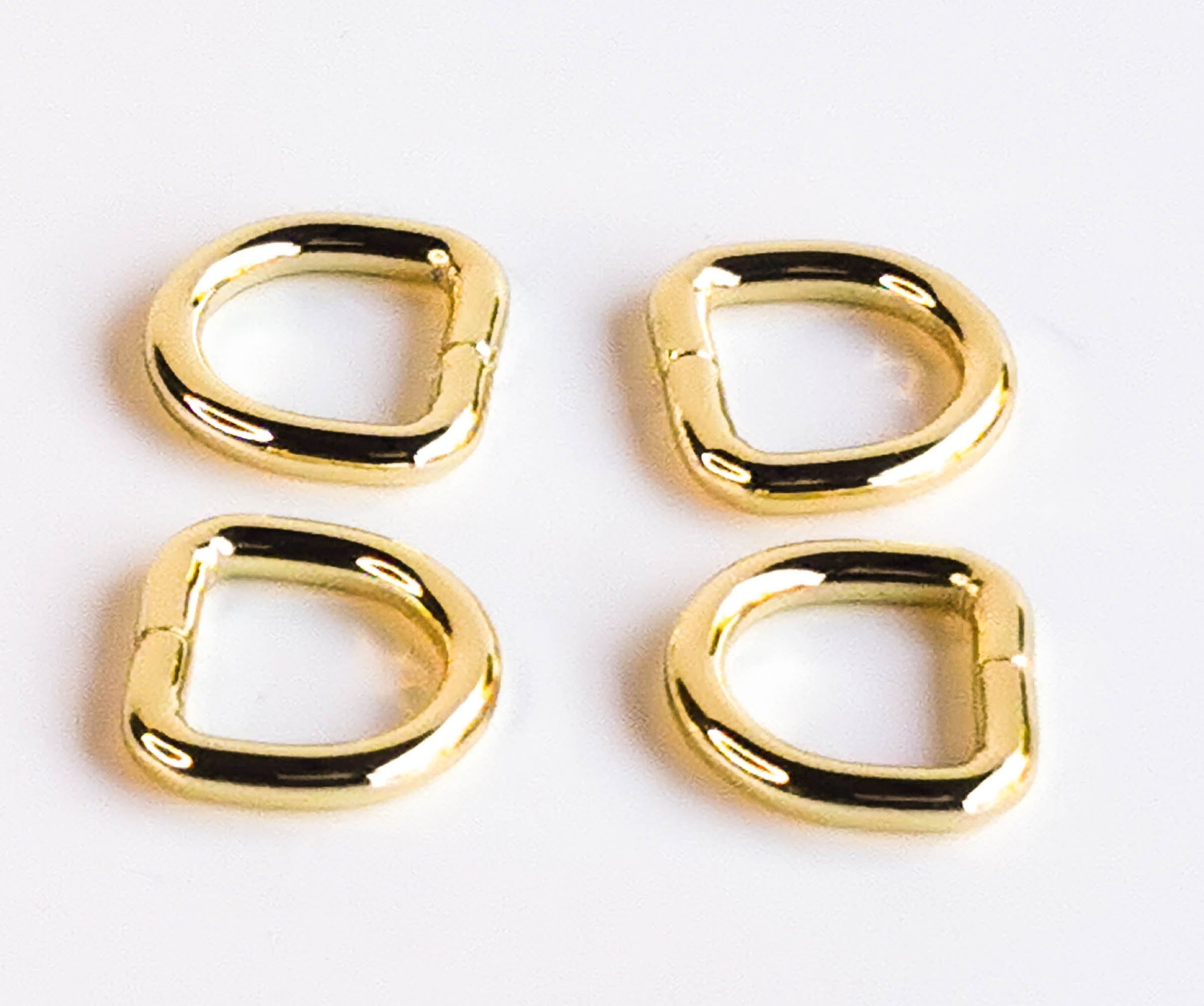 Kiwi Bagineers Ring 1/2" (13mm) / Light Gold D rings for bags.. Pack of 4. Kiwi Bagineers