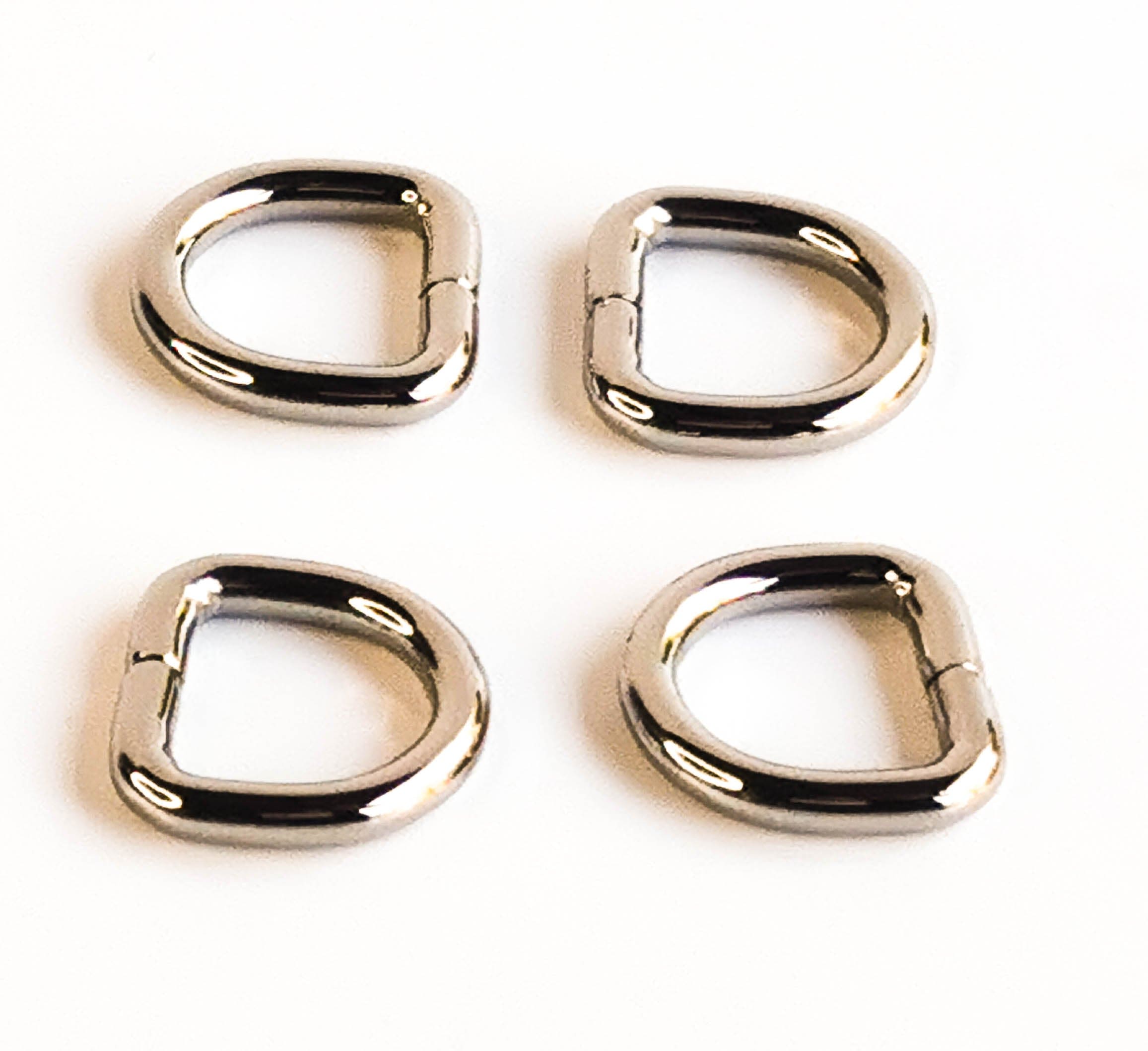 Kiwi Bagineers Ring 1/2" (13mm) / Nickel D rings for bags.. Pack of 4. Kiwi Bagineers