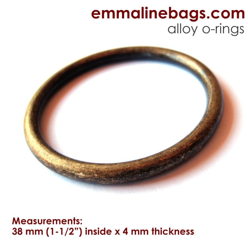 O Rings: 1-1/2" (38 mm) x 4mm in 5 Finishes (4 Pack) By Emmaline Bags - Kiwi Bagineers