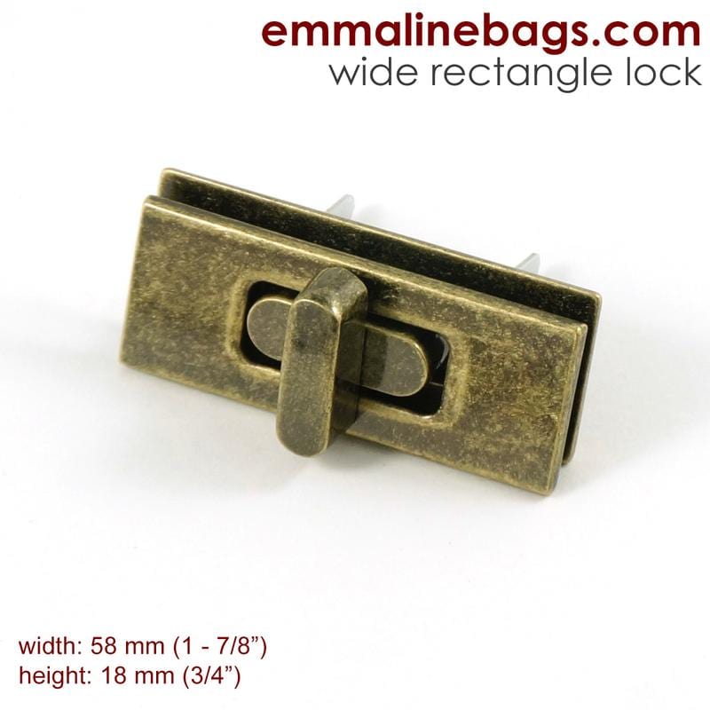Wide Rectangular Bag Lock By Emmaline Bags - Kiwi Bagineers