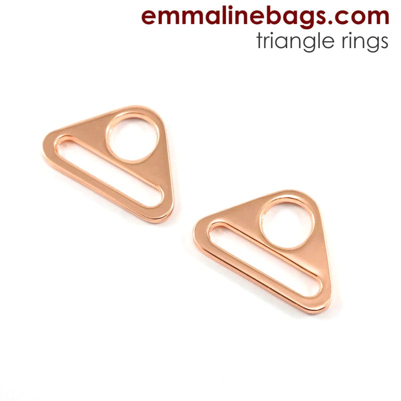Kiwi Bagineers Ring Copper (Rose Gold) / 1" Triangle Rings 1 1/2" (38mm) by Emmaline Bags