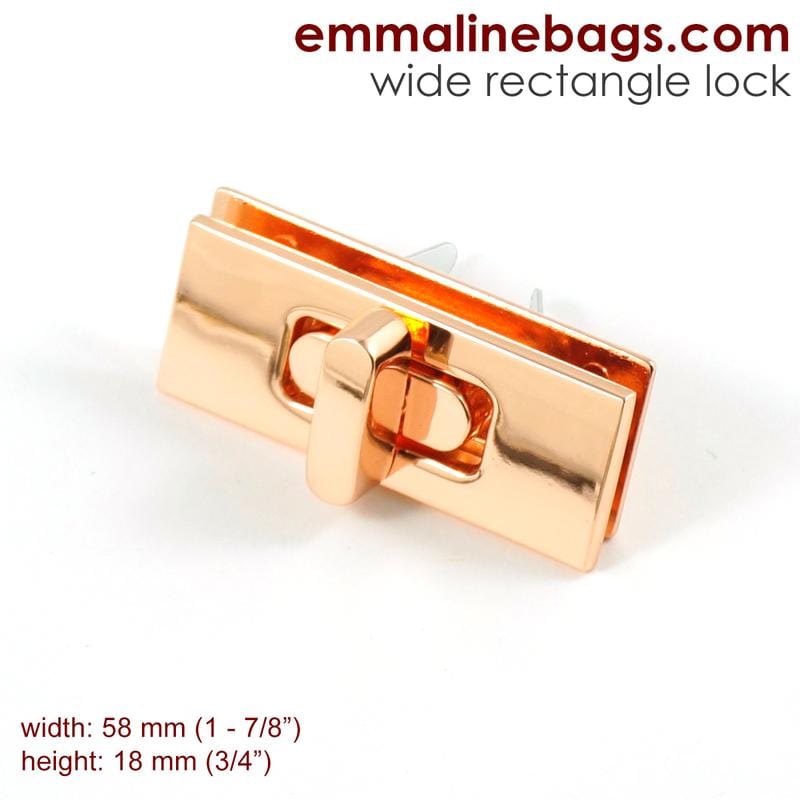 Wide Rectangular Bag Lock By Emmaline Bags - Kiwi Bagineers