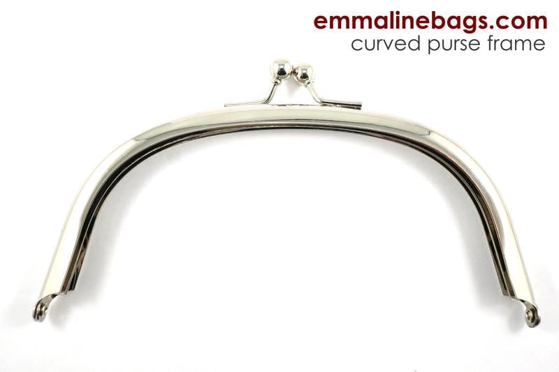 Curved Purse Frame 6" Nickel by Emmaline Bags - Kiwi Bagineers