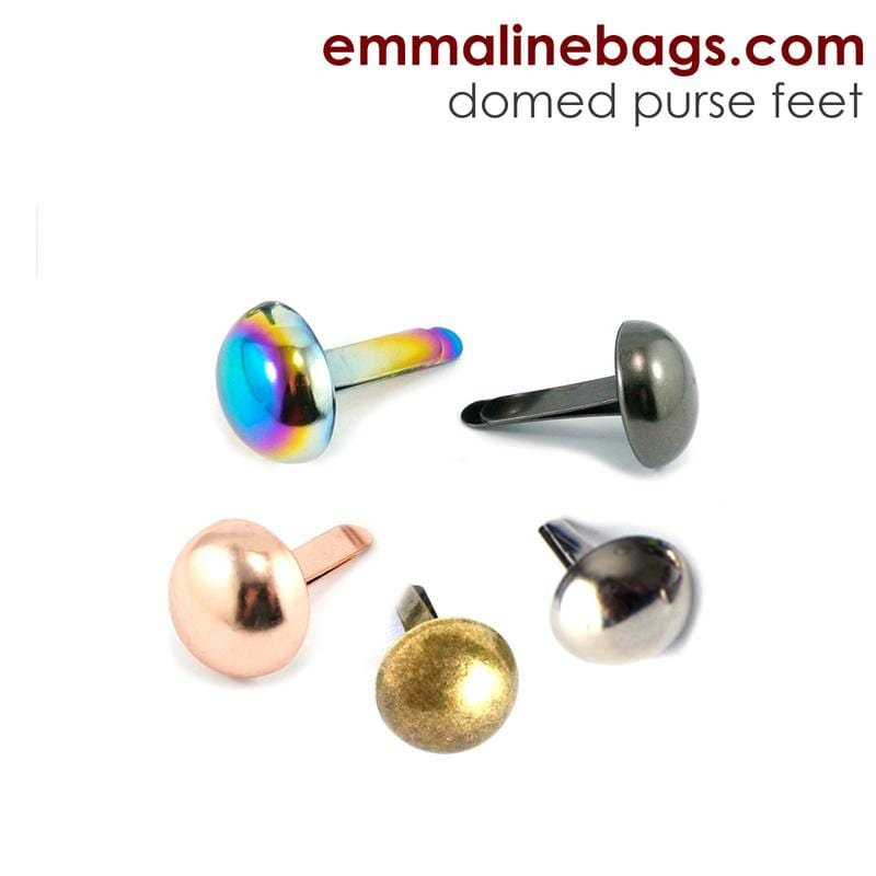 Domed Purse Feet: 1/2" (12 mm) (6 Pack)By Emmaline Bags - Kiwi Bagineers