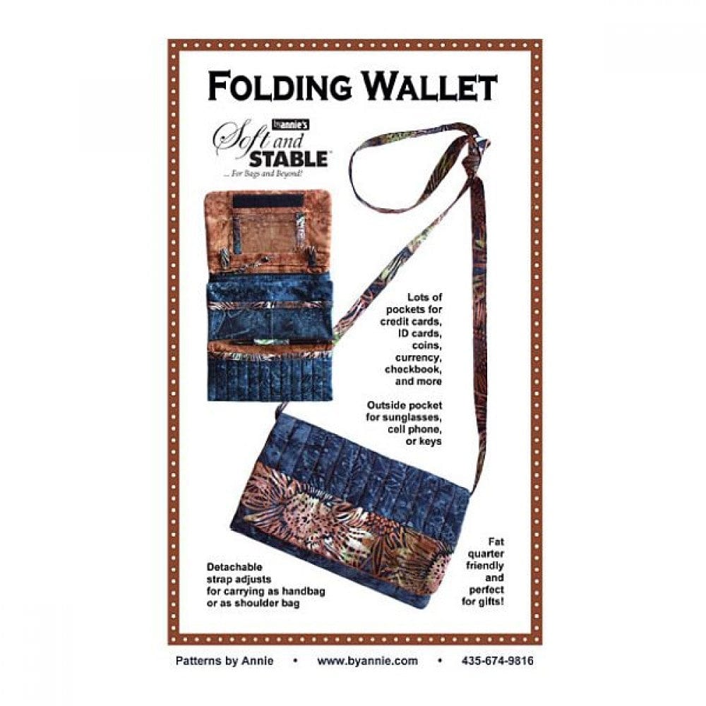 Kiwi Bagineers Pattern Folding Wallet - Pattern ByAnnie