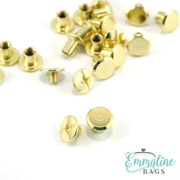 Chicago Screws: (50 Pack) Medium - 1/4" post (6 mm) By Emmaline Bags - Kiwi Bagineers