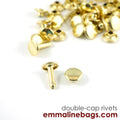 Double Cap Rivets - Large (9 mm Cap x 10 mm Post) / (50 Pack) By Emmaline Bags - Kiwi Bagineers