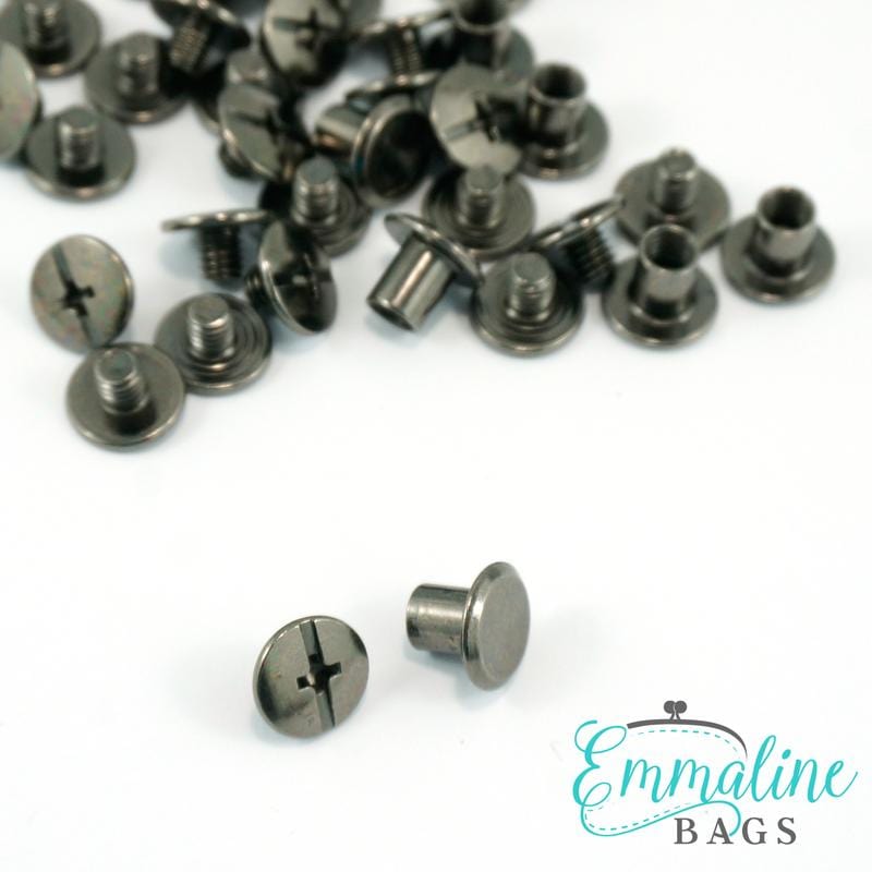 Chicago Screws: (50 Pack) Medium - 1/4" post (6 mm) By Emmaline Bags - Kiwi Bagineers