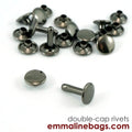 Double Cap Rivets - Large (9 mm Cap x 10 mm Post) / (50 Pack) By Emmaline Bags - Kiwi Bagineers