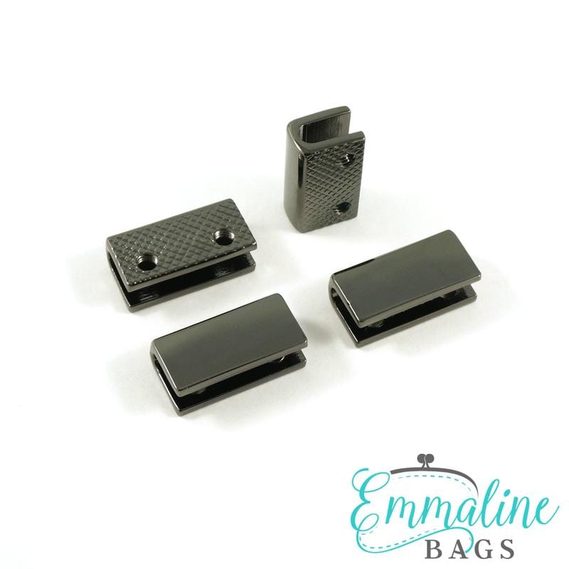 Rectangular Strap End Caps 3/4" Wide. Four-pack. By Emmaline Bags - Kiwi Bagineers