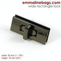 Wide Rectangular Bag Lock By Emmaline Bags - Kiwi Bagineers