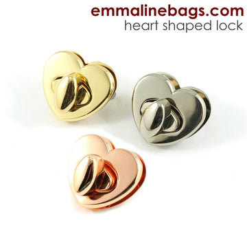 Heart Shaped Bag Lock - Emmaline Bags - Kiwi Bagineers