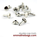 Double Cap Rivets - Large (9 mm Cap x 10 mm Post) / (50 Pack) By Emmaline Bags - Kiwi Bagineers