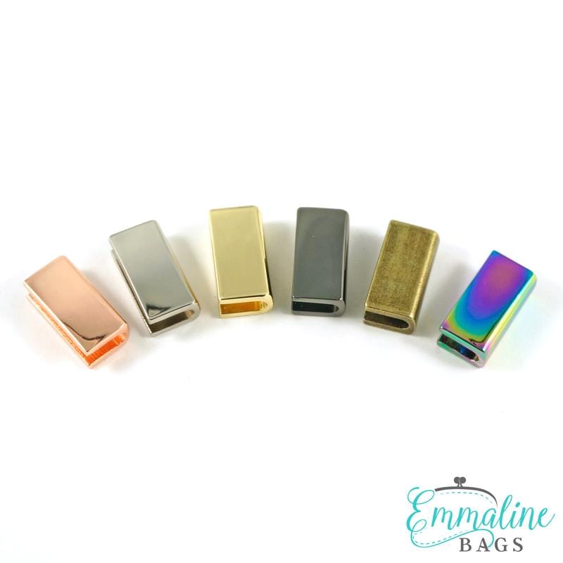 Rectangular Strap End Caps 3/4" Wide. Four-pack. By Emmaline Bags - Kiwi Bagineers