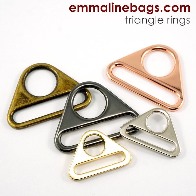 Triangle Rings 1 1/2" (38mm) by Emmaline Bags - Kiwi Bagineers