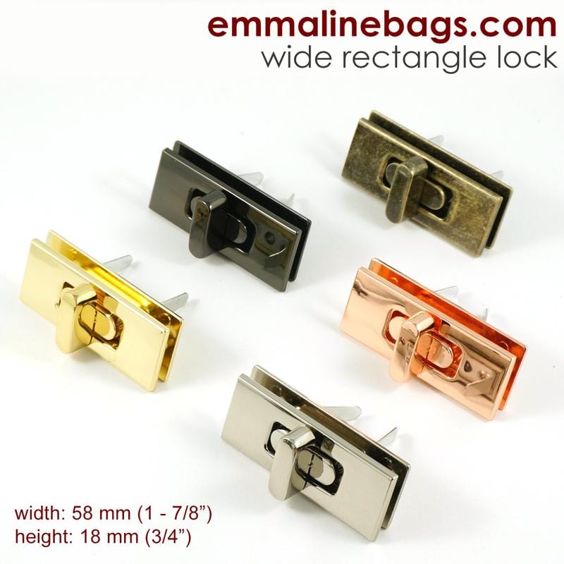 Wide Rectangular Bag Lock By Emmaline Bags - Kiwi Bagineers